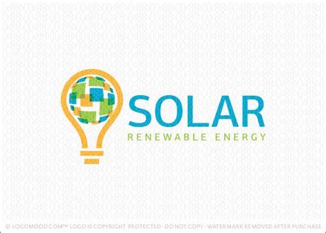 Solar Renewable Energy Buy Premade Readymade Logos For Sale