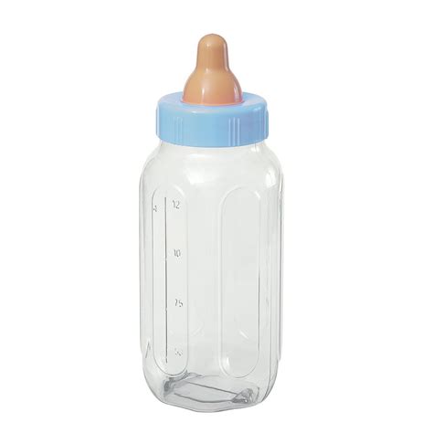 Blue Plastic Baby Bottle Bank 11in