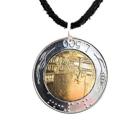 Italian Coin Necklace Pendant Mens Necklace Womens Etsy