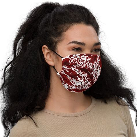 Womens Bloody Premium Face Mask Blood Splattered Stained Etsy Nederland