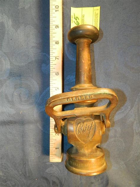 Lot Elkhart Brass Chief Brass Fire Hose Nozzle