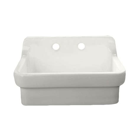 For mother's day, my husband bought me this farmhouse sink and faucet. American Standard Wall Mount Vitreous China 30 in. 2-Hole ...