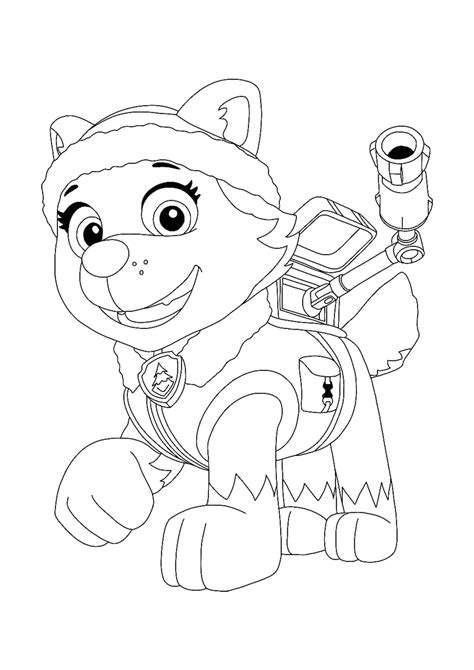 Paw patrol coloring pages marshall and everest. Paw Patrol Everest Coloring Pages - Coloring Home