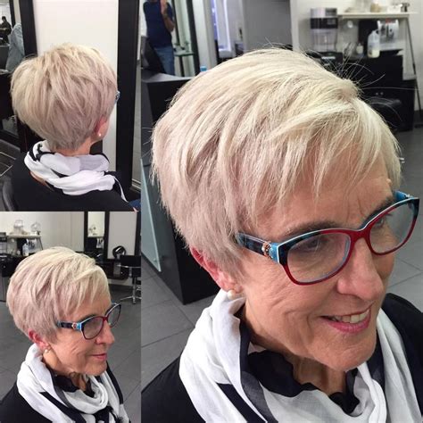 Straighten your hair and apply some serum to get rid of any frizz. 50 Fab Short Hairstyles and Haircuts for Women over 60 in ...