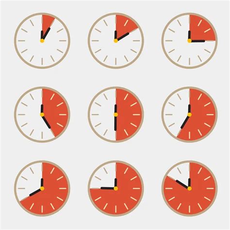 Clock Time Countdown Vector Set Stock Vector Image By Mejn 61337107