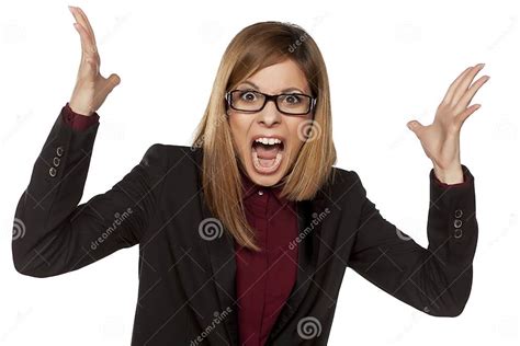 Angry Business Woman Stock Image Image Of Emotions Corporate 66540363