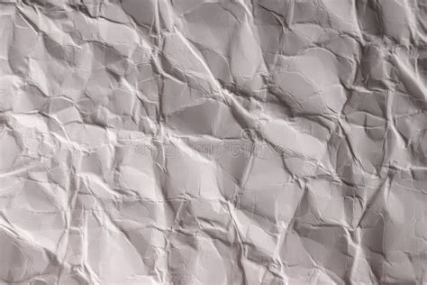 Crumpled Paper Sheet Of Gray White Paper Detailed High Resolution