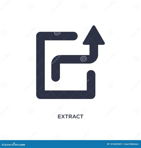 Extract Icon On White Background Simple Element Illustration From