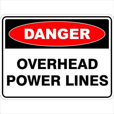 Overhead Powerlines Buy Now Discount Safety Signs Australia