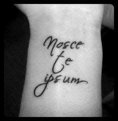 One work by the medieval philosopher peter abelard is titled scito te ipsum (know yourself) or ethica. nosce te ipsum tattoo "know thyself" | Style | Pinterest