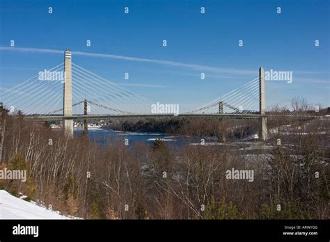 Penobscot Narrows Bridge Bucksport Maine Stock Photo Alamy