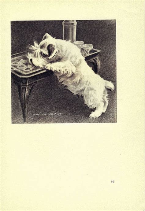 Terrier 1940s Vintage Dog Print Black And White Morgan Dennis Etsy