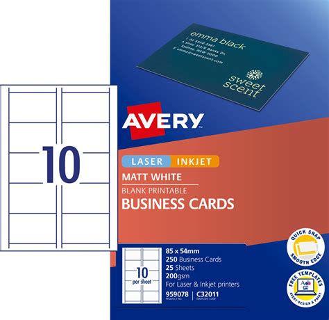 Avery Business Card Template 28371