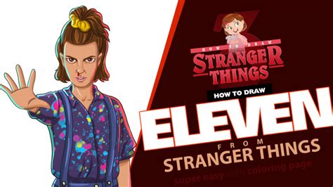 Here's another stranger things characters coloring page featuring the core characters of this movie, which includes mike, dustin, and lucas, and of course, eleven. How to draw Eleven | Stranger things 3 - Draw it cute