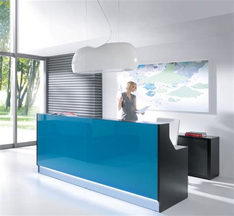 Reception Desk With Glass Display