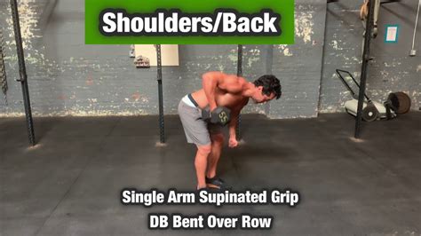 Single Arm Supinated Grip Dumbbell Bent Over Row Back Rear Delt