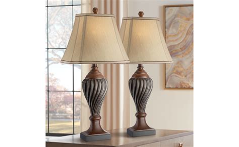 Regency Hill Traditional Style Table Lamps 285 Tall Set Of 2 Carved