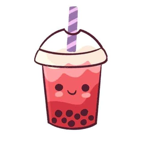 How To Draw A Boba Tea Easy Step By Step Tutorial