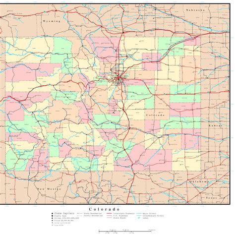 Political Map Of Colorado