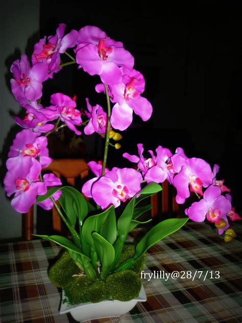 Pilihan bunga orkid memang sesuai. Fairy Lilly Pink Putih: Langsir siap 1 jam Di Nilai 3