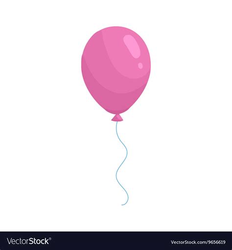 Pink Balloon Icon In Cartoon Style Royalty Free Vector Image