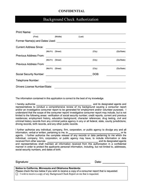 Background Check Authorization Fill And Sign Printable Template