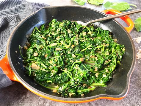 Easy Sauteed Spinach With Onion Garlic And Parmesan