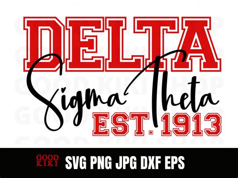 Delta Sigma Theta College Svg Silhouette Cricut Jpeg Dfx Etsy Canada