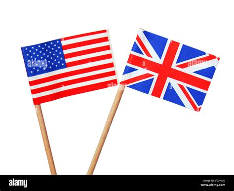 British And American Flags Stock Photo Alamy