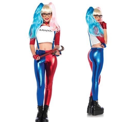 suicide squad harley quinn cosplay costume for women girls halloween carnival dress harley quinn