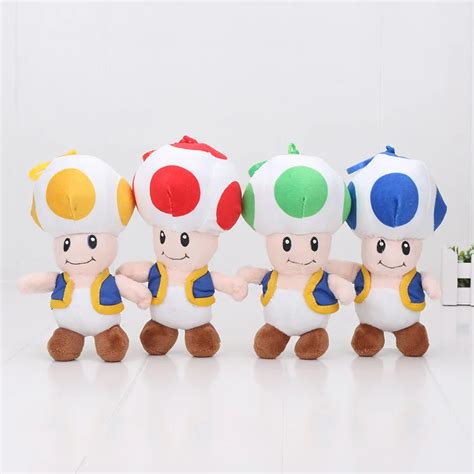4pcsset 18cm Super Mario Mushrooms Toad Plush Toys Stuffed Animals