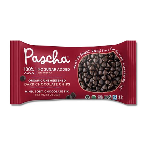 Organic 100 Cacao Unsweetened Dark Chocolate Chips Thrive Market