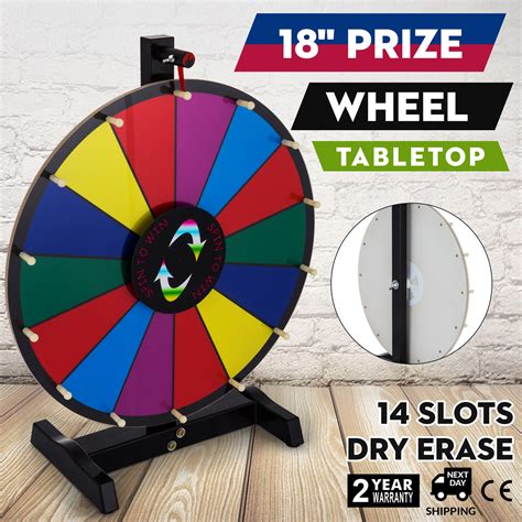 241815 Round Color Prize Wheel Spinning Game Dry Erase Fortune