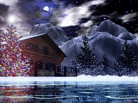 46 Christmas In The Mountains Wallpaper Wallpapersafari