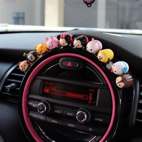 Mini Cooper Dashboard Cute Micky Minnie Silicone Small Figures Car