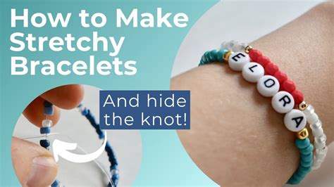 How To Make Stretchy Bracelets And Hide The Knot Youtube