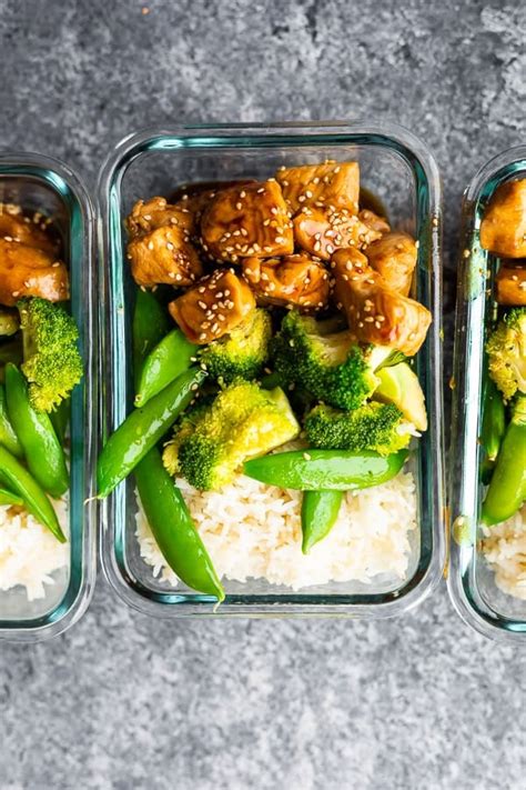 Honey Sesame Chicken Lunch Bowls Sweet Peas And Saffron