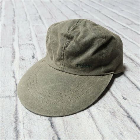 Filson Vintage Filson Tin Cloth Long Bill Hat Cap Wax Cotton Fishing