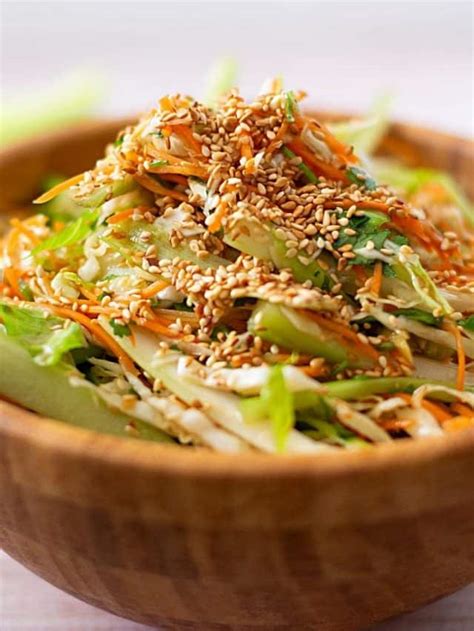 Asian Salad With Sesame Vinaigrette Veena Azmanov