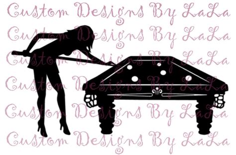 Billiards Chick Svg Girl Shooting Pool Svg Billiards Cutting File For
