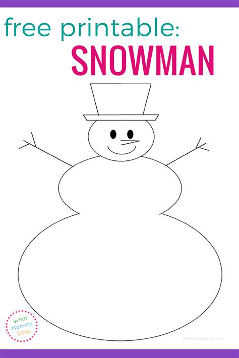 Free Blank Snowman Templates What Mommy Does
