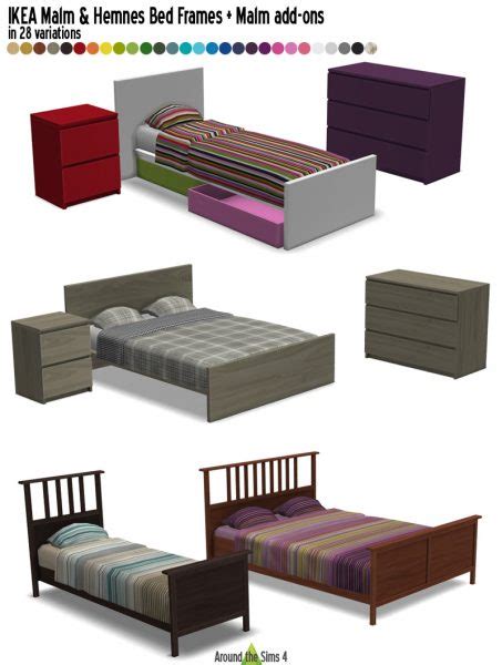 Ikea Malm And Hemnes Bed Frames Addons By Sandy Liquid Sims