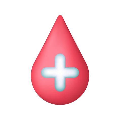 Premium Vector Blood Drop With Medical Cross Symbol