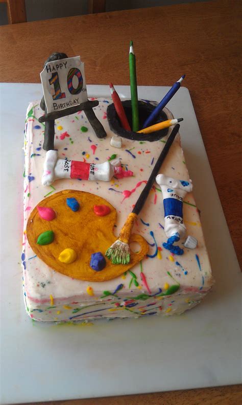 Artist Party Cake Ideas Art Cake Ideas Cake For An Artist Art Birthday Cake Artist Cake
