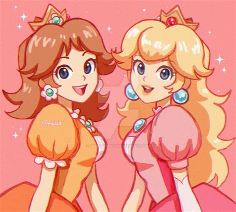 Princess Peach And Daisy By Sakurakiss777 On Deviantart Super Mario Art Princess Daisy Mario Art