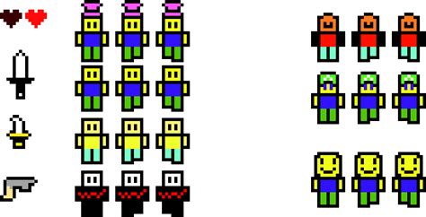 Download Roblox Classic Characters In Pixels Transparent Png Download