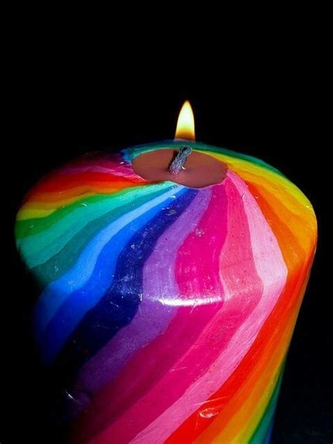 Rainbow Candle Rainbow Candle Colorful Candles Candles