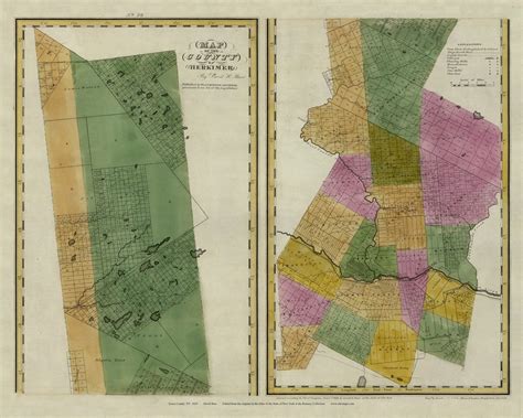 Herkimer County New York 1829 Burr State Atlas Old Maps