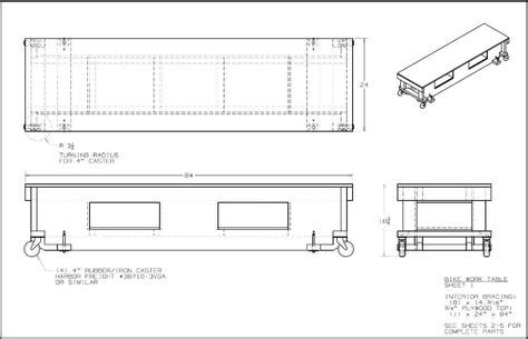 Homemade motorcycle lift constructed from wood. Wooden Motorcycle Table Lift Drawing | made to build mine ...