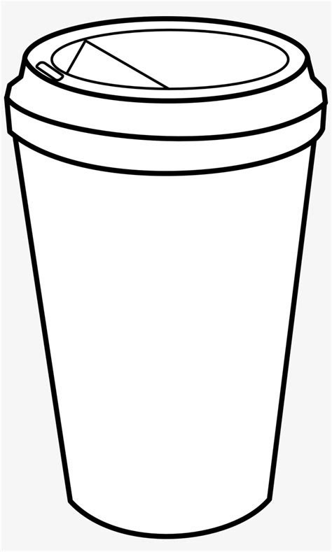 Drawn Starbucks Outline Paper Coffee Cup Clip Art 555x898 Png